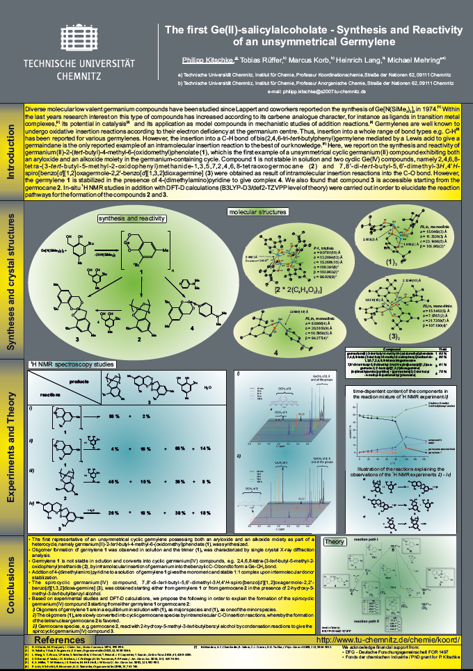 Poster: The first Ge(II)-salicylalcoholate - Synthesis and Reactivity of an unsymmetrical Germylene